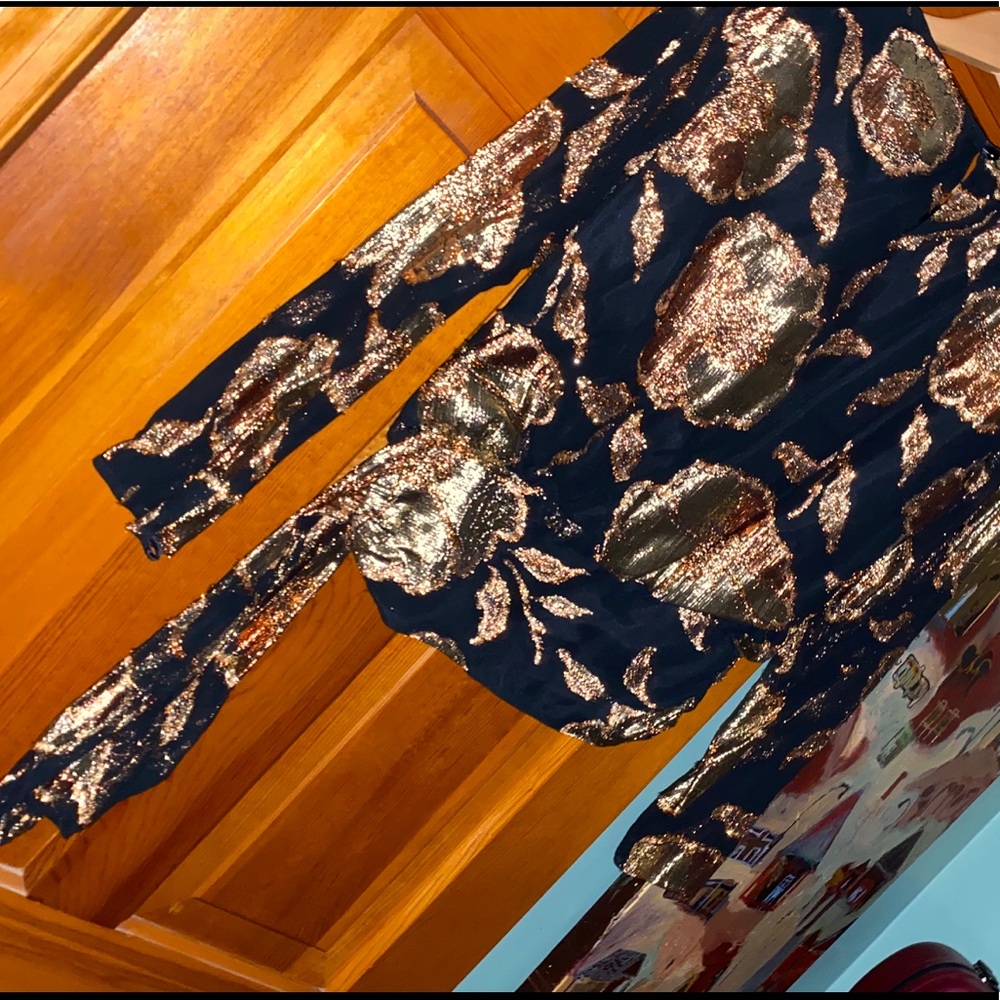 Hal Ferman Vintage metallic blouse